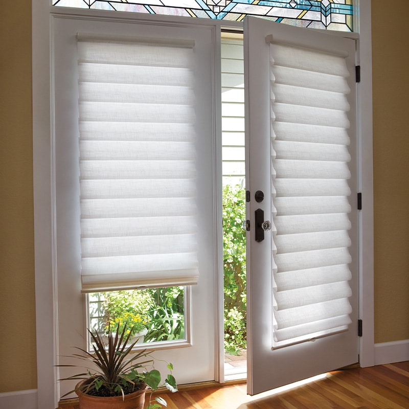Roman Shades on a French Door